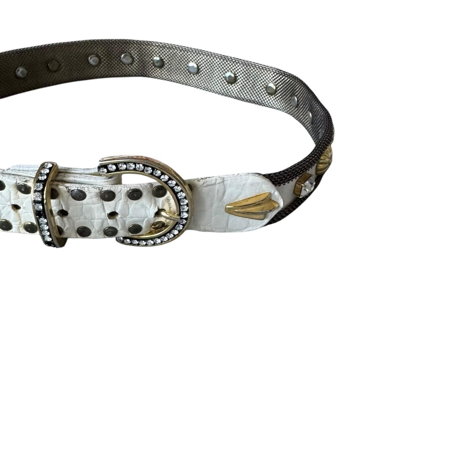 Sandcastle  studded Leather Belt Vintage 80s Sandcastle New York Rock N Roll Studded Black  main image 3