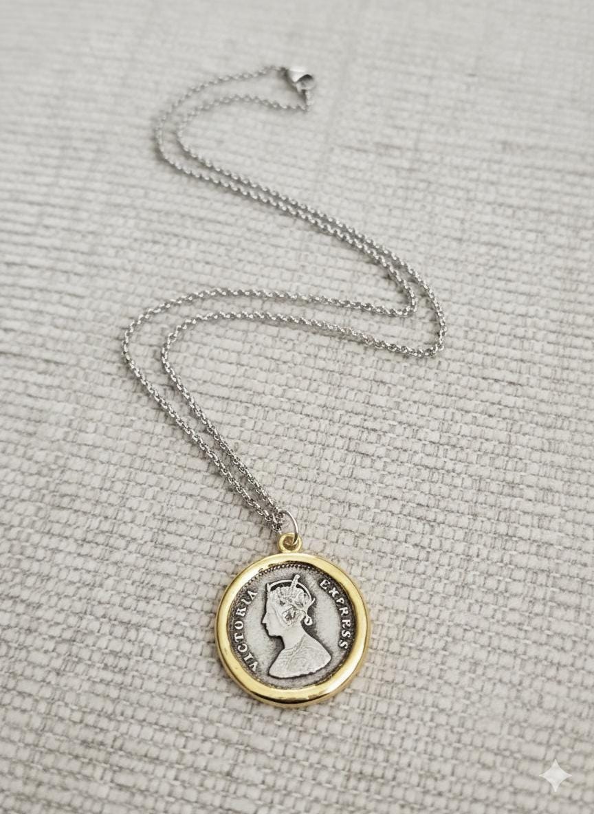 Coin jewelry queen victoria - Etsy 日本