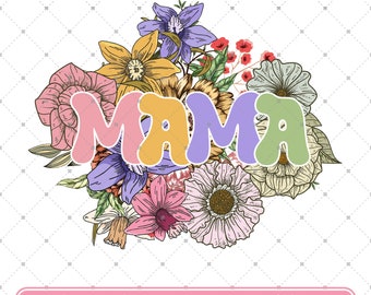 Floral Mama PNG Sublimation Design Download, Mama Png, Mama Floral png, Mama Flower png, Mothers day Png, mama floral, mothers day png