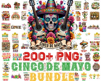 200+ Cinco De Mayo Png Bundle, Mexican Party Png, Let's Fiesta Png, Mexico Tequila Png, Tacos Png, Nachos Hat, Sublimation Design Download