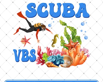 Scuba Png, VBS 2024 Png, Vacation Bible School Png, Deep Sea Diver Png, Bible Verse Png, Christian summer camp Png, PNG Digital Download