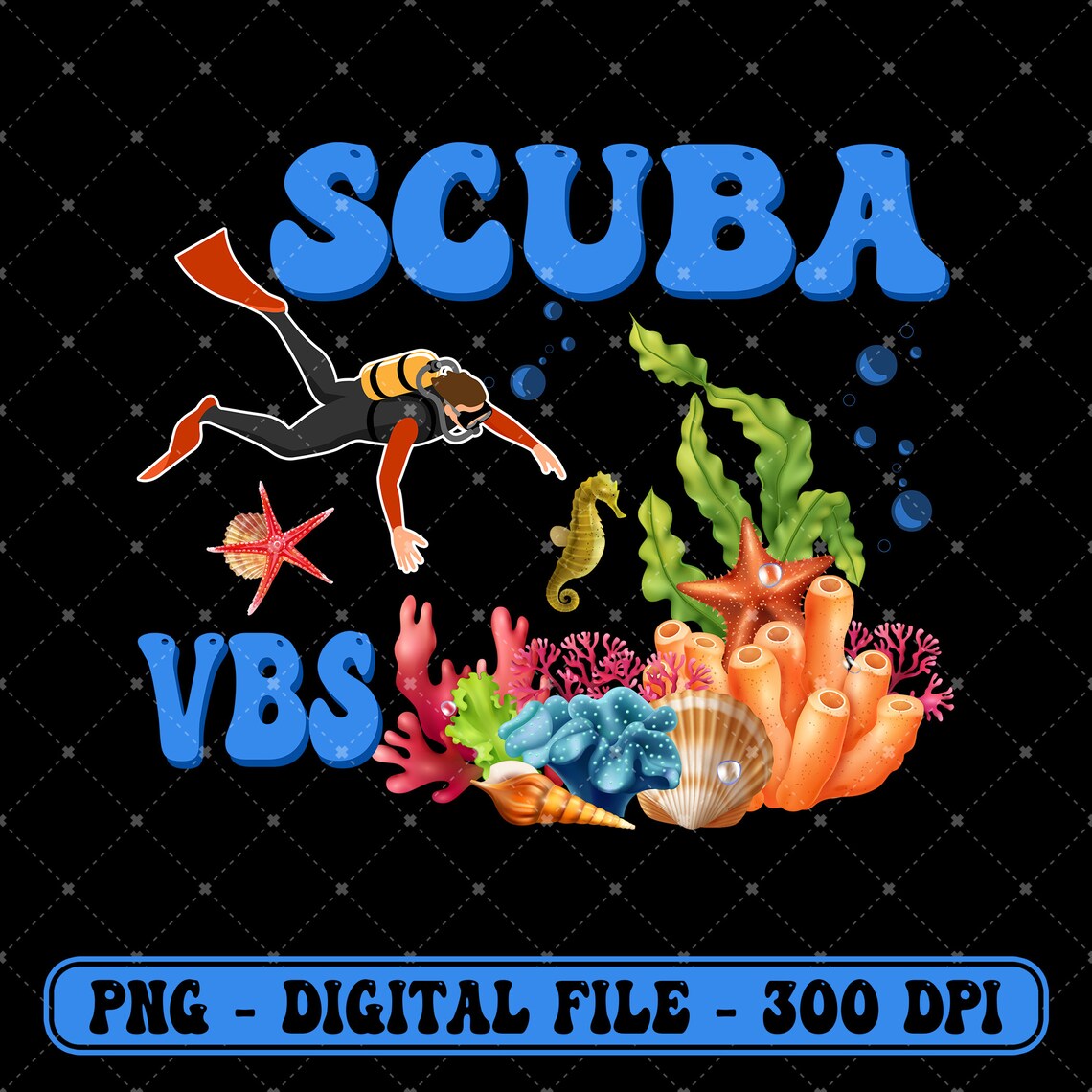 Scuba Png, VBS 2024 Png, Vacation Bible School Png, Deep Sea Diver Png