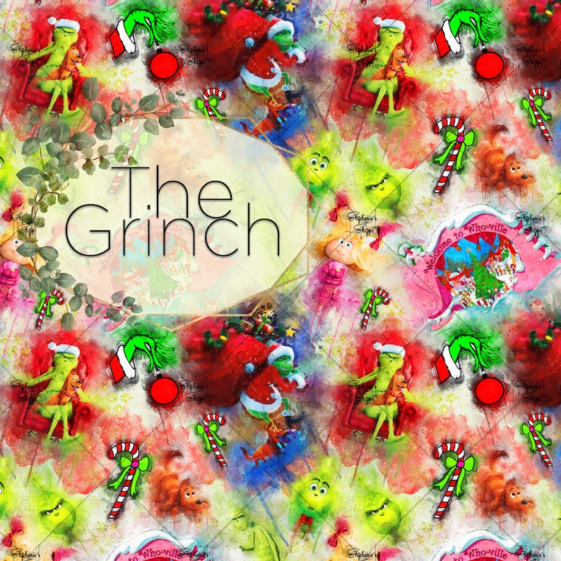 The Grinch Seamless Pattern | Etsy