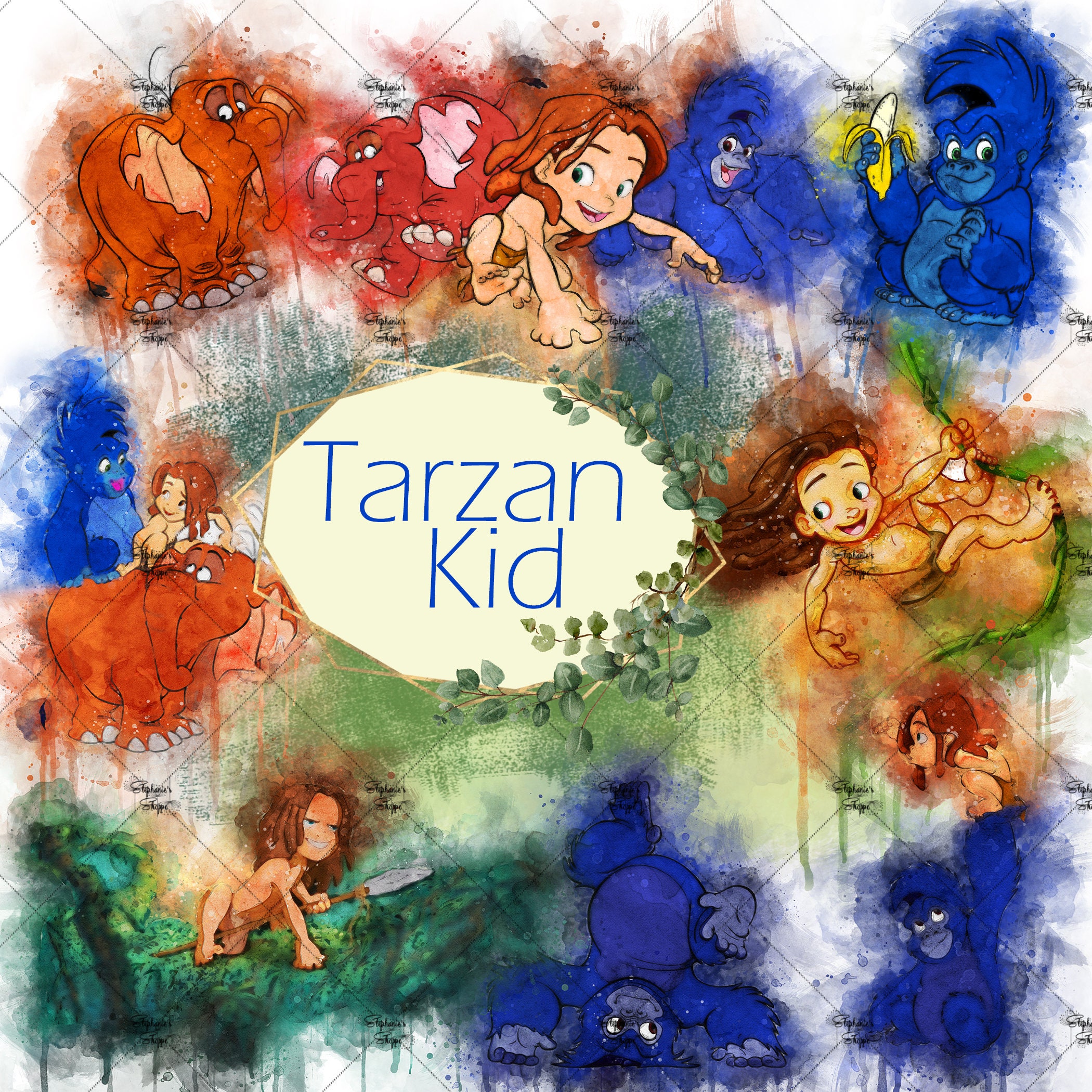 Tarzan Kid High Resolution Clipart Digital Download Etsy UK