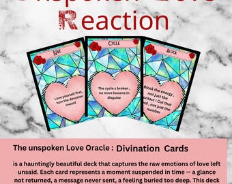 Unspoken Love Oracle Cards: Series 3 Divination Deck (PNG Digital Download
