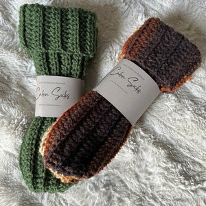Cabin Socks crochet socks cozy Socks handmadegift warm Socks super soft image 2