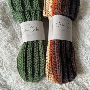 Cabin Socks crochet socks cozy Socks handmadegift warm Socks super soft image 1