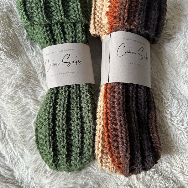 Cabin Socks| crochet socks| cozy Socks| handmade|gift| warm Socks| super soft