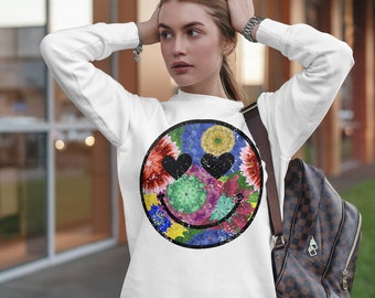 Distressed hippie tye dye smiley face | smile face PNG| Digital Download|