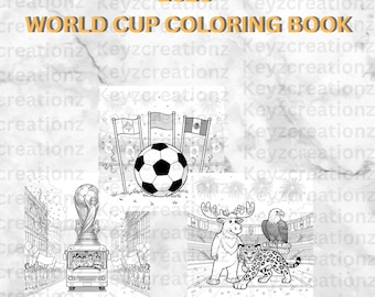 2026 World Cup Soccer Coloring Book | Kids, Adults, Players, Stadiums (PDF)