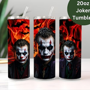 Joker Tumbler Wrap, Villain Png, Villain Tumbler, Joker Sublimation, Tumbler Wrap, Joker, Tumbler PNG, Joker PNG, Joker Tumbler, 20oz Wrap