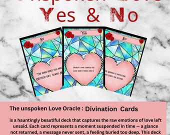 Unspoken Love Oracle Deck: Yes/No Divination Cards (PNG Download)