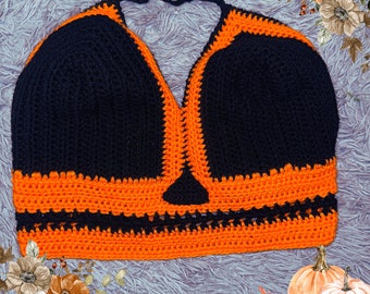 Pumkin Crop Top |women’s crop top| handmade| Halloween Top