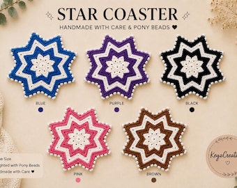 Crochet Flow Star Weighted Sensory Toy | Handmade Star with Beads, Anxiety Relief