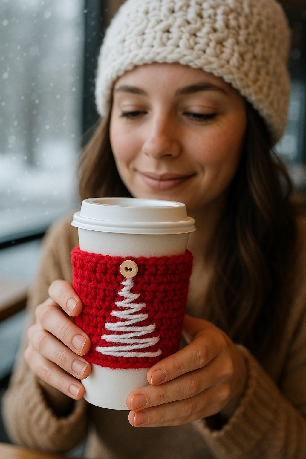 Christmas tree Cozy | physical product|handmade| mug cozy
