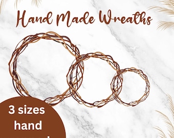 Medium Handmade Round Vine Wreaths