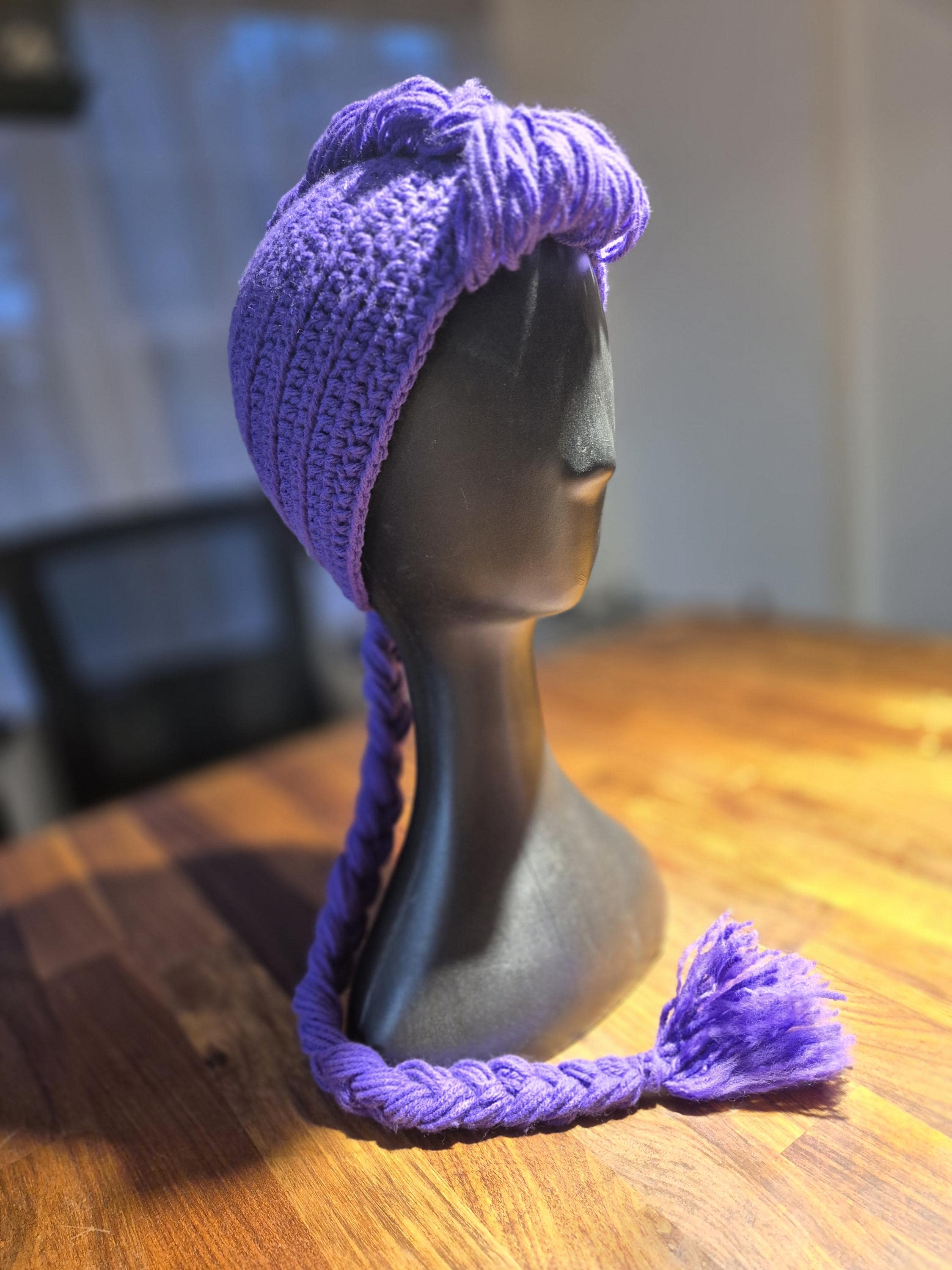 t*r様 Studded Crochet Headgear XG cocona Crochet Mohawk Braid Beanie: Rumi Huntrix Cosplay Hat - Etsy