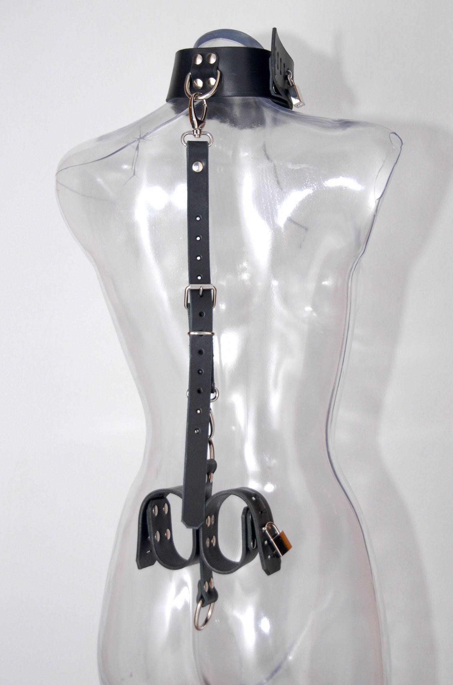 Wriststoneck Bondage Harness Featuring Lockable Collar and Etsy