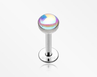 tragus, helix, cartilage, lip ring Colorline Spring Blossom Flower Top Steel Labret