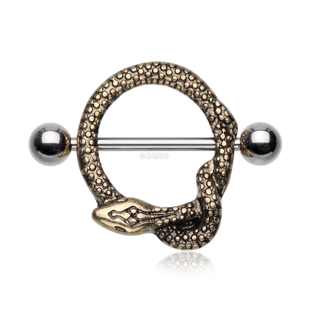 2pcs 14G Snake Opal Nipple Shield/nipple Jewelry/nipple 
