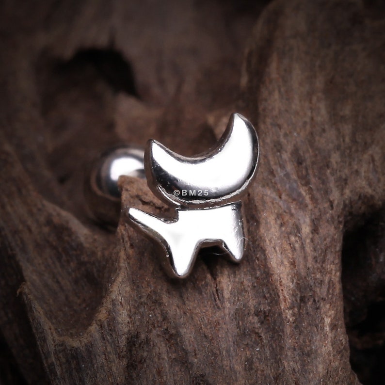 Sassy Kitty Cat Cartilage Tragus Barbell