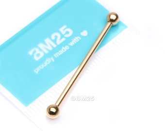 Pure24K Implant Grade Titanium Internally Threaded Basic Industrial Barbell