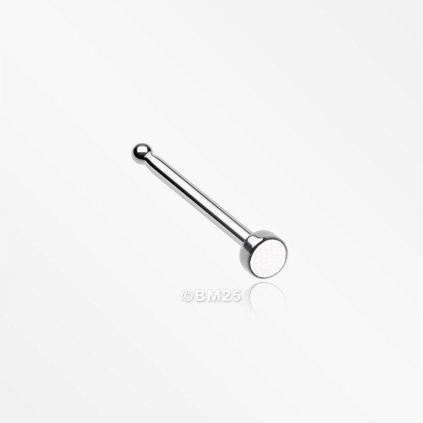 Round Plate Basic Steel Nose Stud Ring-Steel