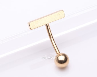 Golden Modern Minimalist Rectangular Bar Steel Curved Barbell