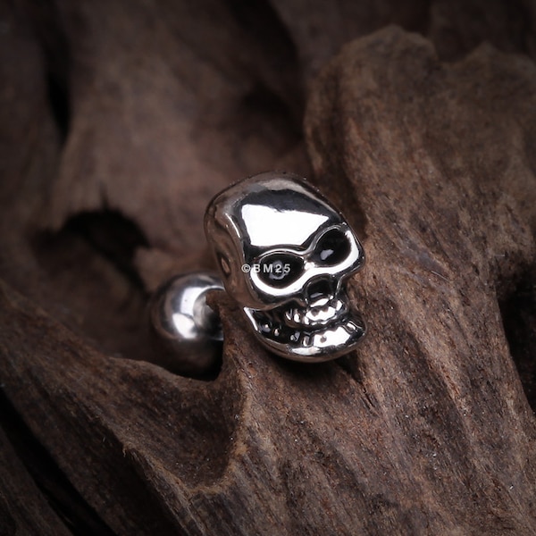 Apocalyptic Skull Cartilage Tragus Barbell