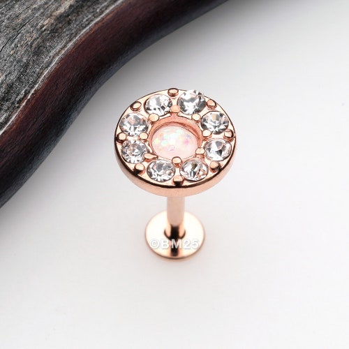 Rose Gold Lip Ring 20g Lip Ring Hoop Delicate Thin Fake Lip Etsy
