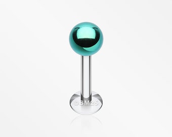 Colorline PVD Ball Top Steel Labret-Green