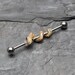 Golden Serpent Snake Industrial Barbell 