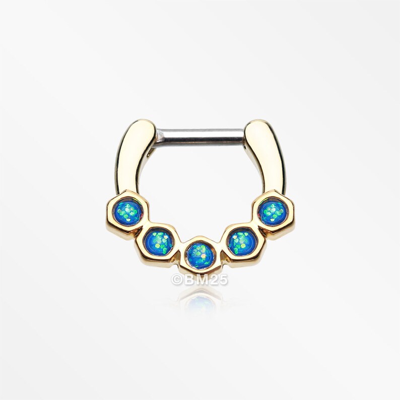 Golden Opal Hexa Gemina Septum Clicker