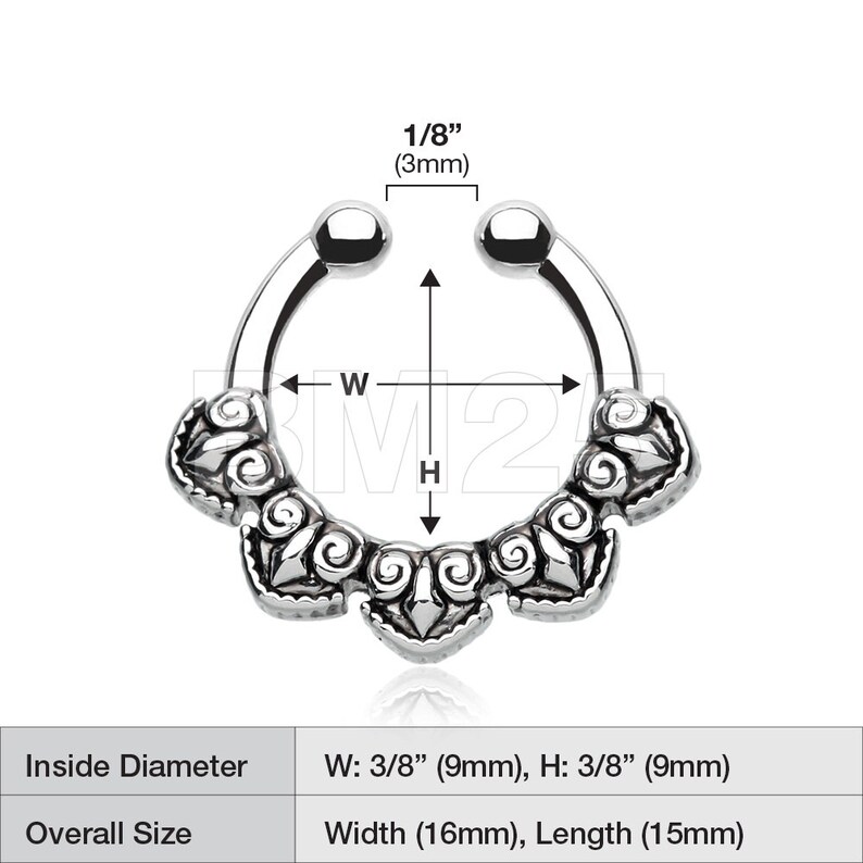 Tribal Penta Fake Septum Clip-On Ring