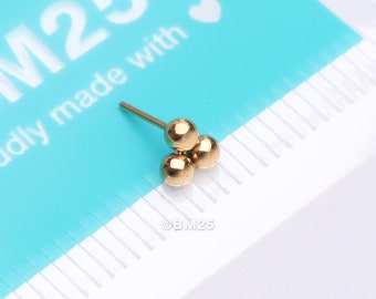 Pure24K Implant Grade Titanium OneFit™ Threadless Trinity Ball Bead Top Part