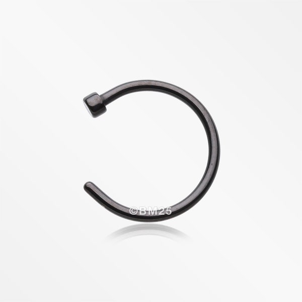 Colorline Basic Nose Hoop Ring-Black