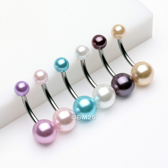 Peach belly button ring deals