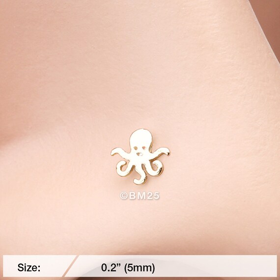 Golden Evil Octopus L shaped Nose Ring gold Etsy Australia