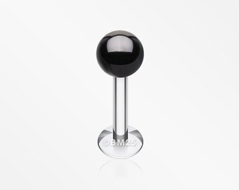 Colorline PVD Ball Top Steel Labret-Black