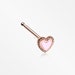 Rose Gold Valentine Lacey Heart Nose Stud Ring 