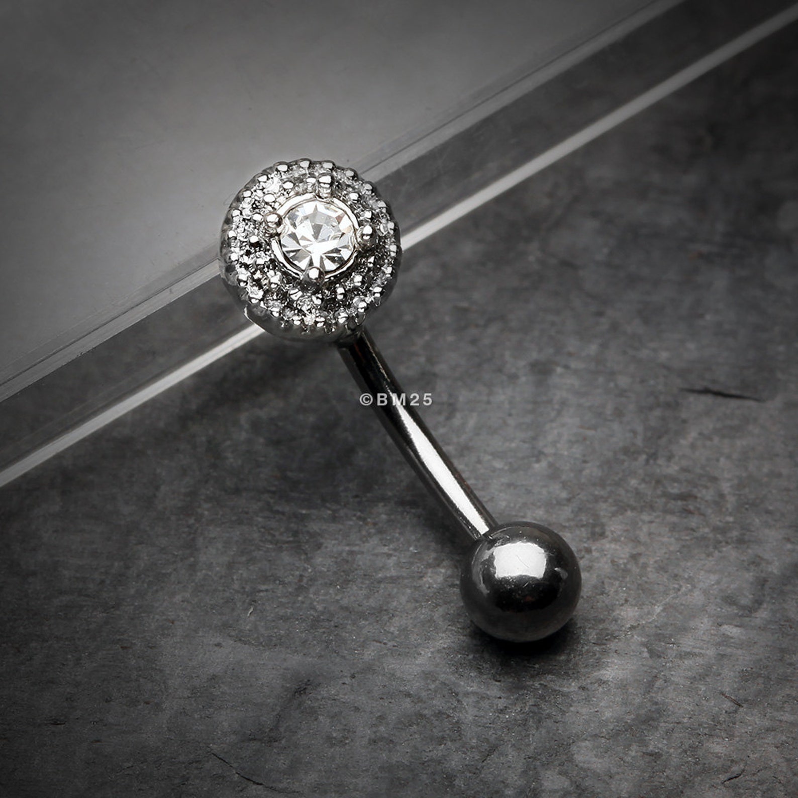 Grand Sparkle Gem Curved Barbell daith Rook Cartilage Etsy