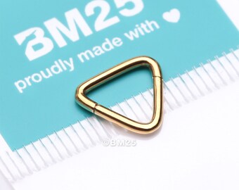 Implant Grade Titanium Golden Triangle Basic Geometric Clicker Hoop Ring