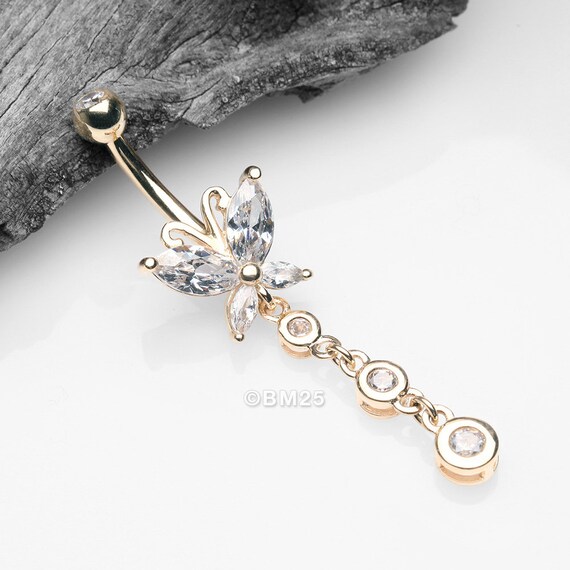 14G 1.6mm - Sold Individually Gold Colored Turtle Sparkle Belly Button Ring 14G 1.6mm - Sold Individually Gold Colored Turtle Sparkle Belly Button Ring
