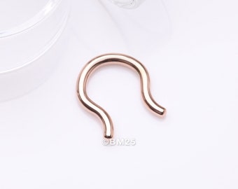 Implant Grade Titanium Rose Gold PVD Basic Septum Retainer