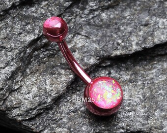 Colorline Opal Sparkle Shower Belly Button Ring-Pink