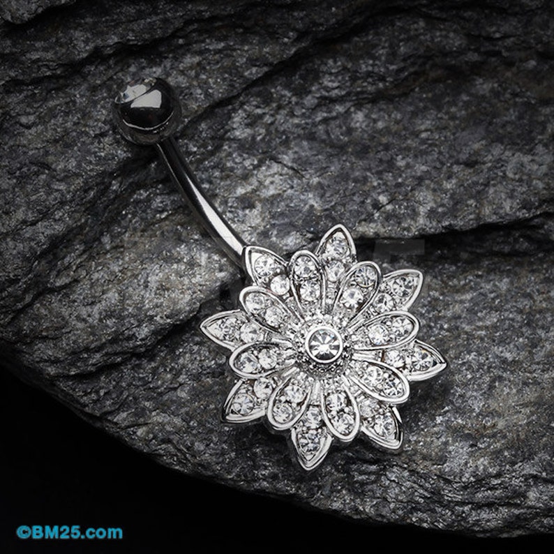 Flower Enchant Belly Button Ring 