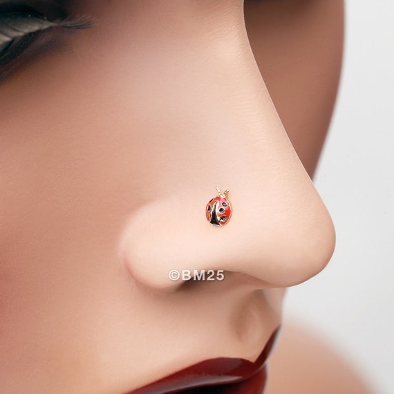 Ladybug nose ring discount