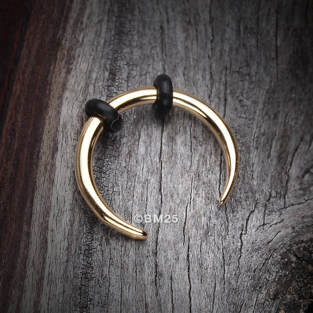 Golden Basic Steel Pincher Septum Ringgold Etsy