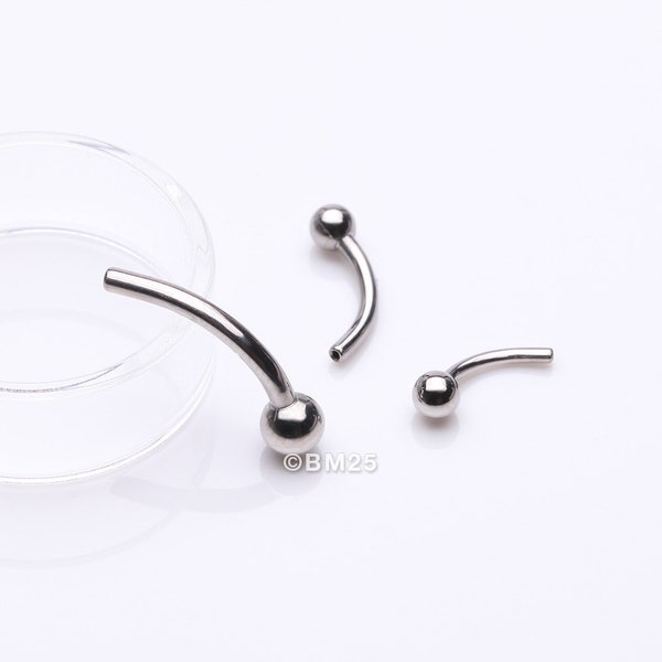 Implant Grade Titanium OneFit™ Threadless Curved Barbellwith One Side Fixed Ball End Bar Part