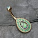 Golden Chakra Opal Belly Button Ring 